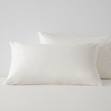 PALETTE250織素色純棉美式枕套2入 瓷石白