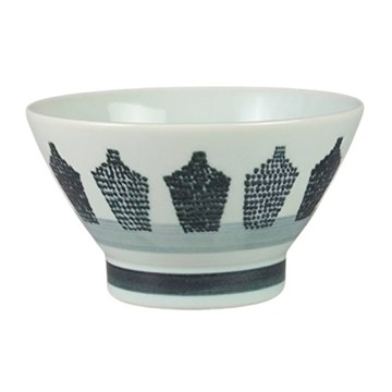 有田燒 藍繪井系列飯碗 日本製造 陶瓷材質 12cm寬 7cm高 330ml滿水容量  灰繪  1個