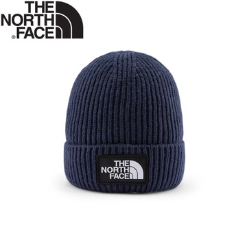 【The North Face LOGO BOX CUFFED BEANIE 保暖針織帽《深藍》】3FJX/保暖帽/防寒/登山