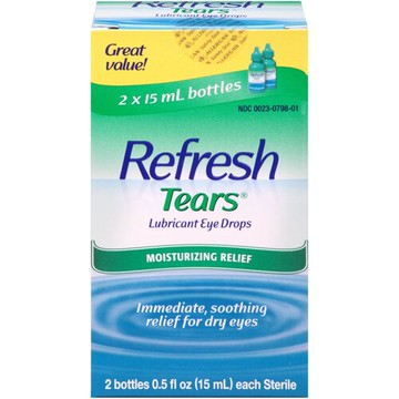 Refresh Tears Lubricant Eye Drops 0.5 fl oz Each / Pack of 2