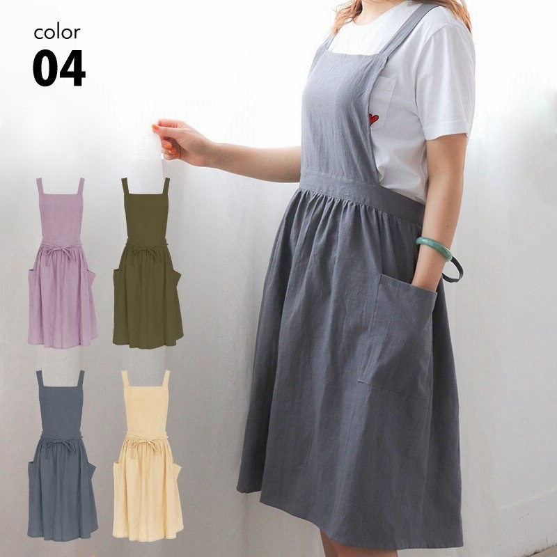 可愛い エプロン ギャザー レディース カフェ レストラン エステ サロン ユニフォーム 制服 ブルー グレー ホワイト フリー 通販 Lineポイント最大0 5 Get Lineショッピング