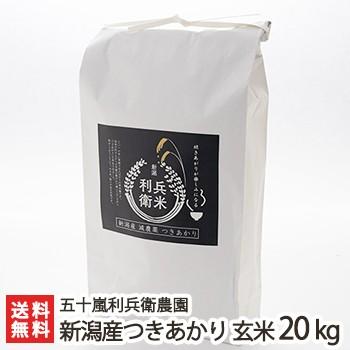 減農薬・減化学肥料 新潟産 炊き上がりが楽しみになる つきあかり玄米20kg 五十嵐利兵衛農園 送料無料