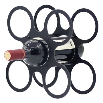 OPUS 東齊金工 舞圓酒架 鋼質桌面裝飾酒瓶架  經典黑  1個