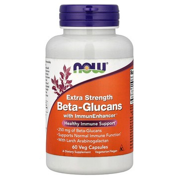 NOW Foods, β-葡聚糖，含 ImmunEnhancer™，60 粒素食膠囊