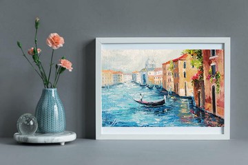 威尼斯繪畫 原始藝術 城市景觀 威尼斯藝術品 布面油畫