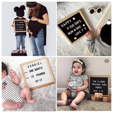 ❤隔日到貨❤ 毛氈留言板 字母留言板 留言板 寶寶週歲 寶寶生日 生活記錄版 成長紀錄 生日佈置 收涎佈置 收涎 生日