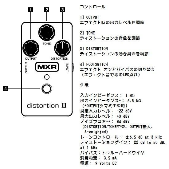 MXR M115 Distortion III  ディストーション3