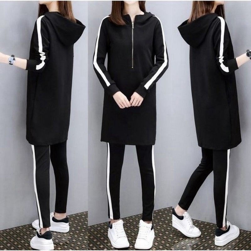 おしゃれ ジャージ レディース 上下セット L M サイズ 韓国 スウェット セットアップ ロング パーカー パンツ スリム スポーツ ルーム ウェア スエット 部屋着 通販 Lineポイント最大0 5 Get Lineショッピング