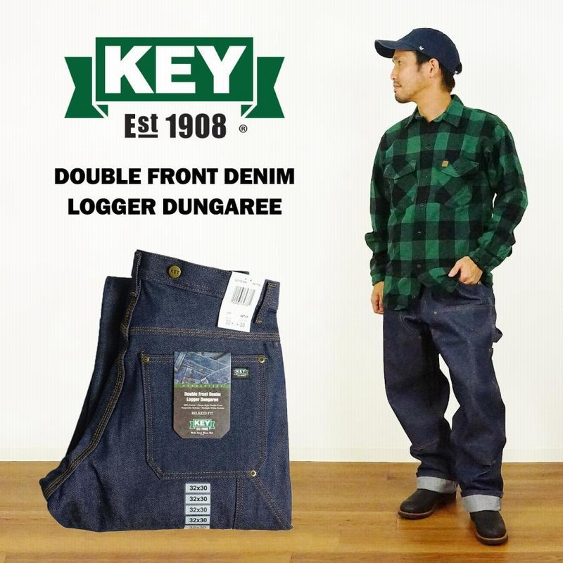 KEY キー　ペインターパンツ　ダブルニー　キャメル　茶　USA製　w38l30 キー KEY ダブルフロント デニム ロガー ダンガリー パンツ