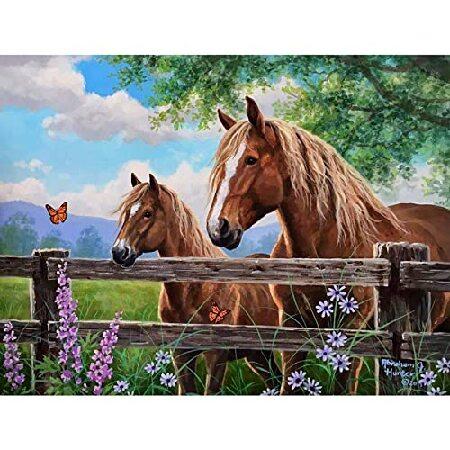 Horse Diamond Painting Art Kits for Adults and Kids,5D Diamond Painting Horse Kits for Adults and Kids, Diamond Art Horse Kits for Home Wal 並行輸入品