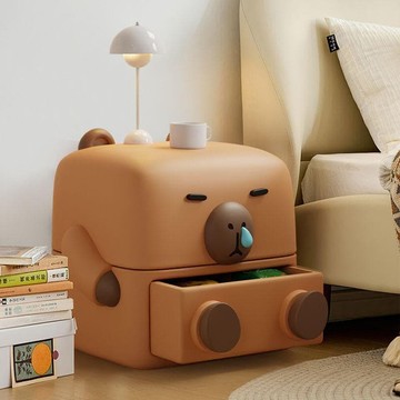 【雲渡小鋪】床頭櫃 邊桌 儲物櫃 卡皮巴拉床頭櫃 簡易小型家用收納櫃子 臥室湯姆貓置物架迷妳儲物櫃