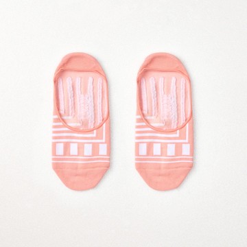 點線面 防滑隱形襪 - 粉(M)