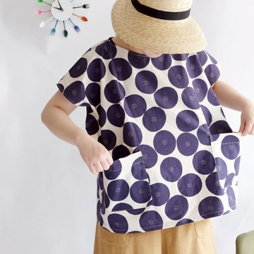 有點藍有點紫  日式寬版四方衣