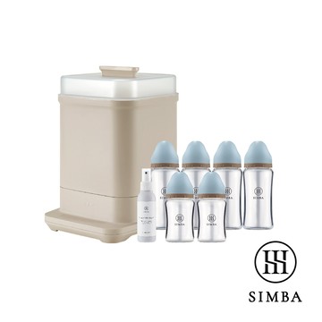 【新品上市 | 可麗露】小獅王辛巴 高效蒸氣消毒！質金寬口玻璃奶瓶清潔組-新生專用*限宅配