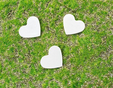 簡約清新水泥小愛心手作底座  礦石 原礦底座 保護 美觀  一組3入