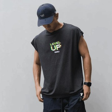 臺灣出貨 美式背心速幹籃球短袖夏季街頭運動潮牌投籃服網眼寬鬆透氣籃球衣上衣男運動服