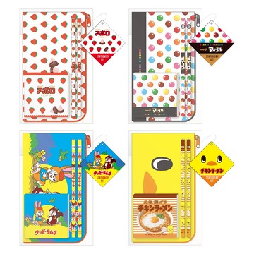 【STU】Sakamoto funbox 零食系列 文具3件組 筆袋1個 圓軸鉛筆2支 備忘錄1本 升學送禮