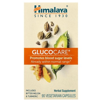 Himalaya, GlucoCare®，90 粒素食膠囊