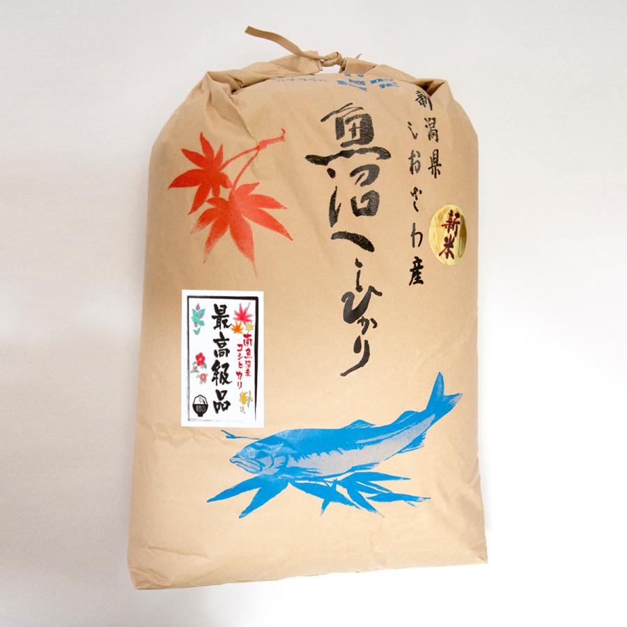 最高級品（令和５年産）　魚沼産コシヒカリ　白米３０kgクラフト袋　南魚沼産市しおざわ西山地区米 送料無料 御年賀 贈り物 新米　エコー米穀