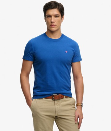 Superdry Men's Essential Sd & co Logo Embroidered T-shirt Blue Size: L