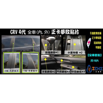 CRV4 代 全車外觀-正卡夢紋貼片 /台灣製造 (crv4.cr-v.crv4卡夢.卡夢貼片.正卡夢紋