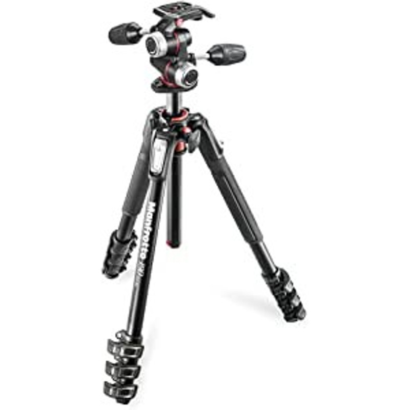 Manfrotto プロ三脚 190シリーズ アルミ 4段 + RC2付3Way雲台キット