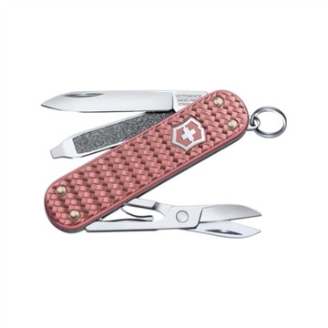 (預購) Victorinox 瑞士維氏 Classic SD Precious Alox 5用 58mm 鋁合金編織瑞士刀/軍刀-粉色 1st (VI1028)