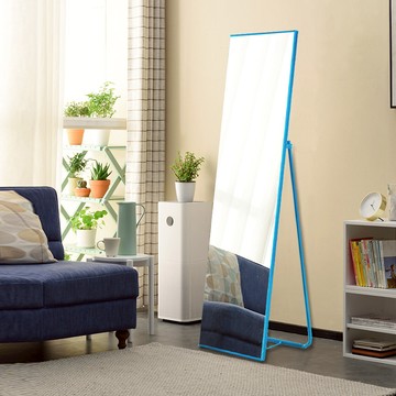 《C&B》第二代伊莎寬度40cm落地無邊框穿衣立鏡藍色