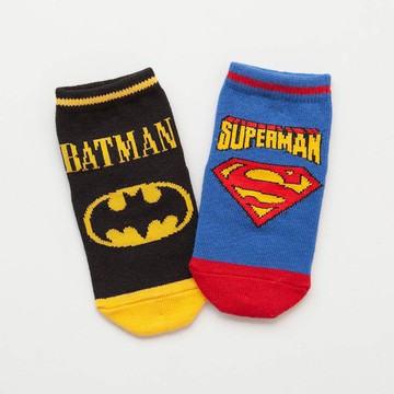 MUMU【SQ00030】漫威超人系列 兒童直版襪 蝙蝠俠 棉襪 兒童襪 短襪 止滑襪 正版授權 台灣現貨