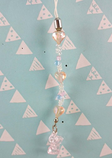 【震撼精品百貨】史奴比Peanuts Snoopy  吊飾 串珠 透明粉 震撼日式精品百貨