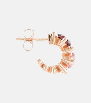Suzanne Kalan 14kt rose gold earrings with garnet and topaz