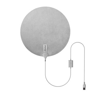 韓國INKO 舒柔款超薄USB便攜式暖感坐墊保暖墊 城市灰【廠商直寄】