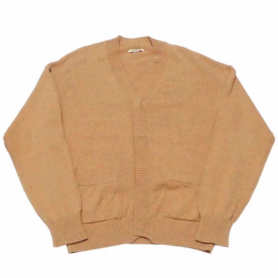 【値下げ】AURALEE 19SS Corkscrew Yarn Knit Cardigan ニット