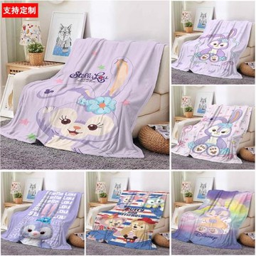 跨境星黛露兔子卡通法蘭絨毛毯毯子床單珊瑚絨毛毯保暖午睡毯