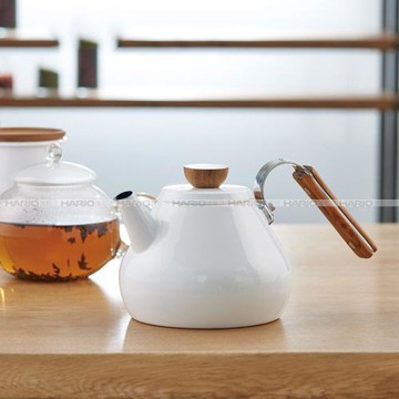 【旗艦店】HARIO日式搪瓷制燒水壺茶壺家用煮水壺功夫茶具明火BTK