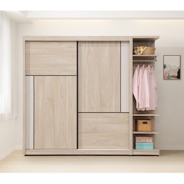 直人木業-HANA當代日系228公分標準滑門衣櫃