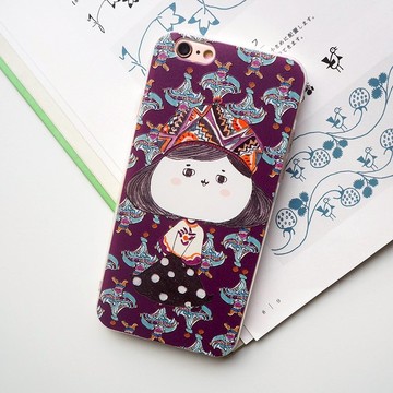 沙粒粒小姐全包耐摔軟殼保護套/插畫設計原創手機殼/iphone7