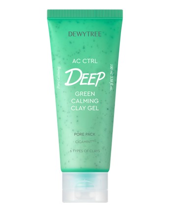 Dewytree AC CTRL Deep Green Calming Clay Gel Pore Pack 100mL (+Gel Brush) (OY-Exclusive)