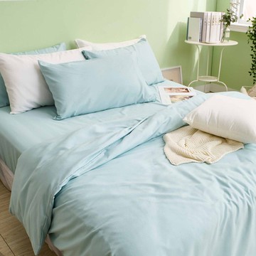床包被套組-單人/雙人/加大/ 舒柔棉 / 薄荷綠 台灣製
