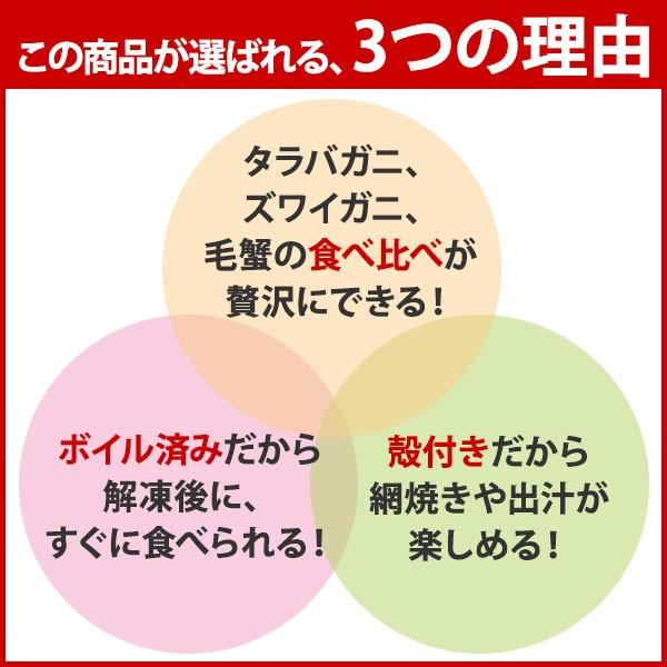 御歳暮 カニ ボリューム三大 蟹セット タラバガニ 足 ズワイガニ 姿 北海道 毛蟹 ギフト set かに 姿