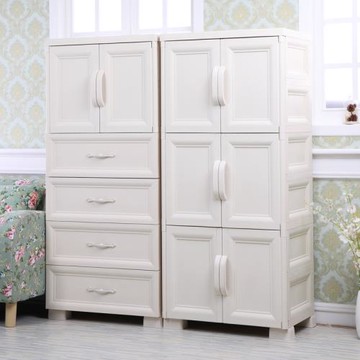 大號雙開門收納柜加厚塑料寶寶抽屜式衣柜兒童儲物柜玩具整理柜箱