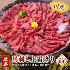 熊本直送　ブロック肉　上霜降り500g(益城町)