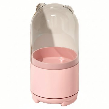 Mega 360旋轉透明防塵刷具桶  櫻花粉  1個