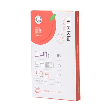 韓國 LORENZ 天然蔬果泥 寵物用 8入  紅薯蘋果  120g  1盒