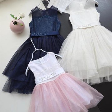 夏裝 女童洋裝禮服裙 層疊紗擺公主連衣裙演出主持鋼琦