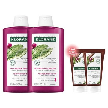 KLORANE蔻蘿蘭 仙人掌保濕洗髮精400ml(買一送一)