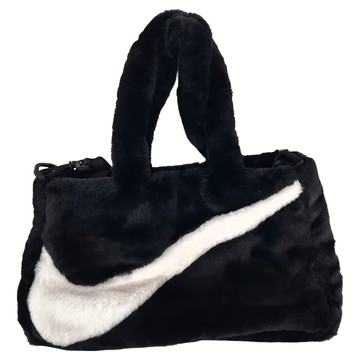 NIKE 耐吉 W NSW FX FUR TOTE HO23 毛毛包  26 x 45 x 10cm  黑色