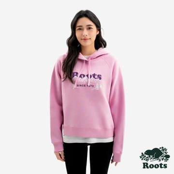 Roots女裝- WINTER WONDER 連帽上衣-淺粉色