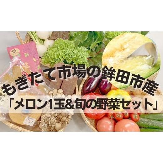 ふるさと納税 茨城県 鉾田市 農業王国 鉾田市産「メロン1玉と旬の野菜詰め合わせセット」