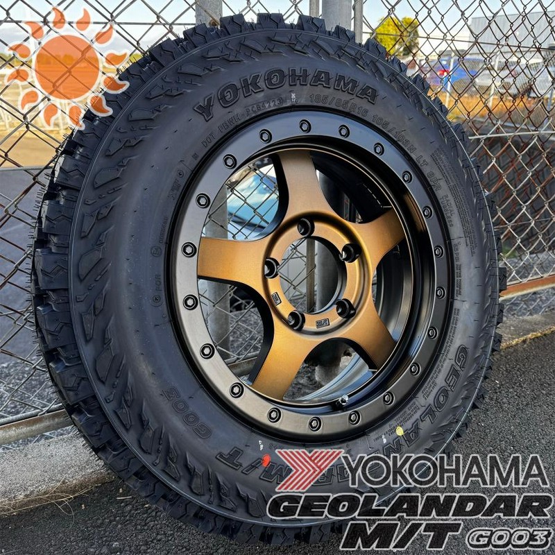 新型 ジムニー ホイール！ TSW デイトナブラック 16X5.5J-18 GEOLANDAR M/T+ 195R16 タイヤセット　JB64 JB23などに！